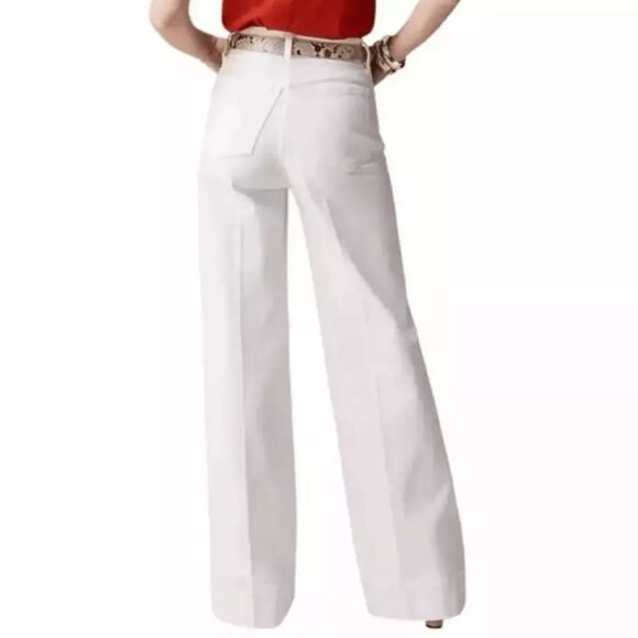 J Crew Wide-leg denim trouser in white Womens Size 27 - Picture 12 of 12